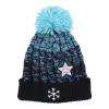 Gorro de Malha com Pompom e Estrela Elsa - Frozen