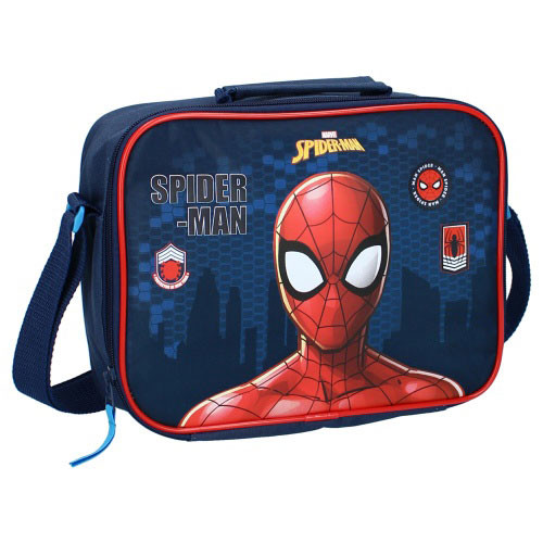 Lancheira Retangular Com Cara Homem Aranha "Protector Of New York" - Spiderman