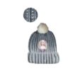 Gorro Cinzento de Malha com Pompom e Brilhantes (54) - Frozen
