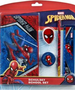 Conjunto de Escrita 5 Peças com Estojo Plano - Spiderman