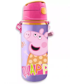 Garrafa Térmica 600ml Roxa e Rosa "I'm Just So Happy" - Peppa Pig