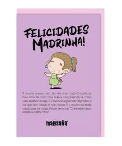 Postal de Felicitações "Felicidades Madrinha!" - Malasaña