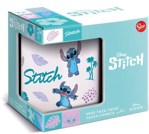 Caneca de Cerâmica Stitch C/ Palmeiras - Lilo & Stitch