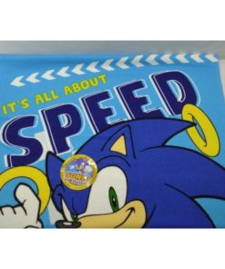Toalha de Praia Azul "It's All About Speed" - Sonic