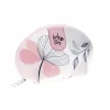 Porta-Moedas Oval Branco e Rosa - Lovely Story