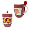 Caneca Rosa com Colher "És Tudo Para Mim" - Mãe