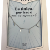 Colar de Aço Prateado "És Única por Isso é que és Especial" - Noa Story