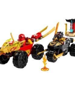 Batalha de Carro e de Mota de Kai e Ras (103 pcs) - Ninjago - Lego