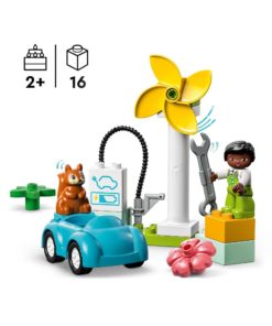 Turbina Eólica e Carro Elétrico (16 pcs) - Duplo - Lego
