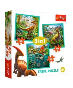 Puzzle 3 em 1 em Actividades Dinossauros