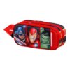 Estojo Oval Duplo Vermelho 3D 3 Personagens - Avengers