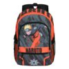 Mochila Escolar Preta e Laranja Shuriken - Naruto