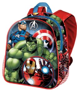 Mochila Infantil 3D c/ 3 Personagens "Superhero" - Avengers