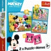 Puzzle Mickey e Amigos 2 em 1 + Jogo de Memória - Trefl