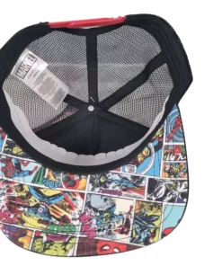 Boné CAP Preto com Rede e BD na Pala Inferior - Marvel