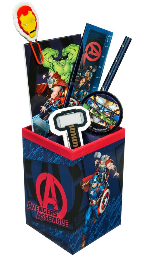 Cojunto de Escrita Avengers com Porta Lápis (7 pcs) - Avengers