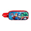 Estojo Oval Duplo 3D Azul "SuperPow" - Avengers