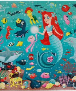 Puzzle Gigante Que Brilha no Escuro (100 pcs - Mermaid Treasure) - EKids