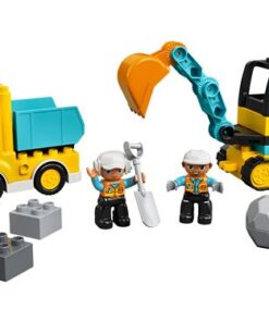 Camião e Escavadora de Lagartas (20pcs) - Duplo - Lego