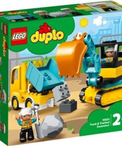 Camião e Escavadora de Lagartas (20pcs) - Duplo - Lego
