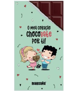 Tablete de Chocolate "O Meu Coração ChocoBate Por Ti!" - Malasaña