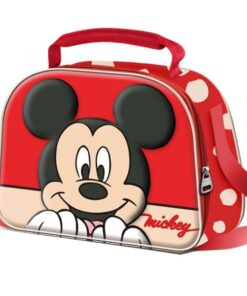 Lancheira Oval Vermelho 3D "Bobblehead" - Mickey