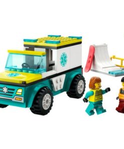 Ambulância de Emergência e Snowboarder (79 pcs) - City - Lego