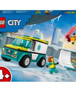 Ambulância de Emergência e Snowboarder (79 pcs) - City - Lego