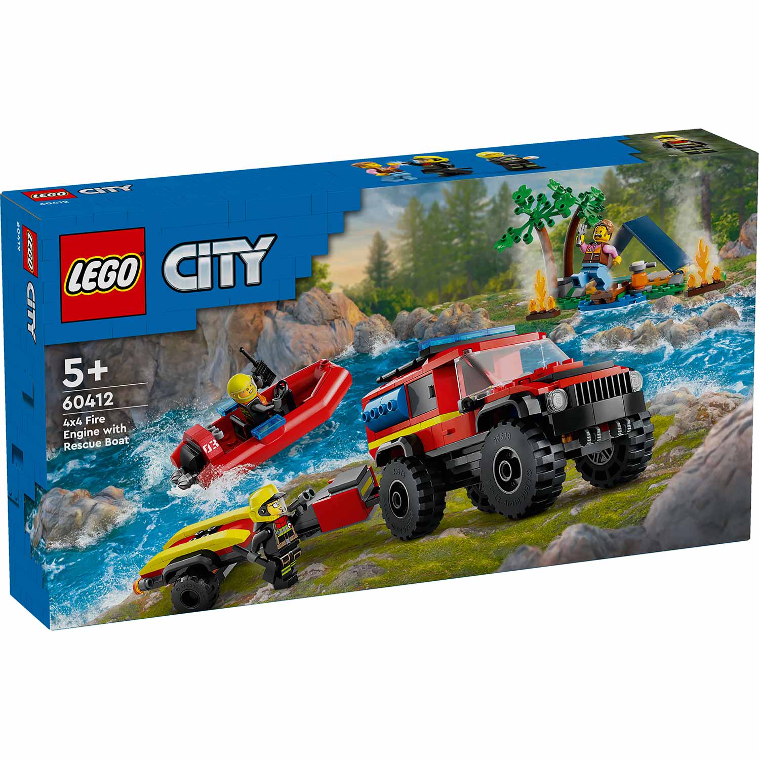 Camião dos Bombeiros 4x4 com Barco de Resgate (301 pcs) - City - Lego