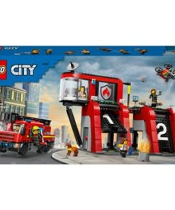 Quartel dos Bombeiros com Camião dos Bombeiros (843 pcs) - City - Lego