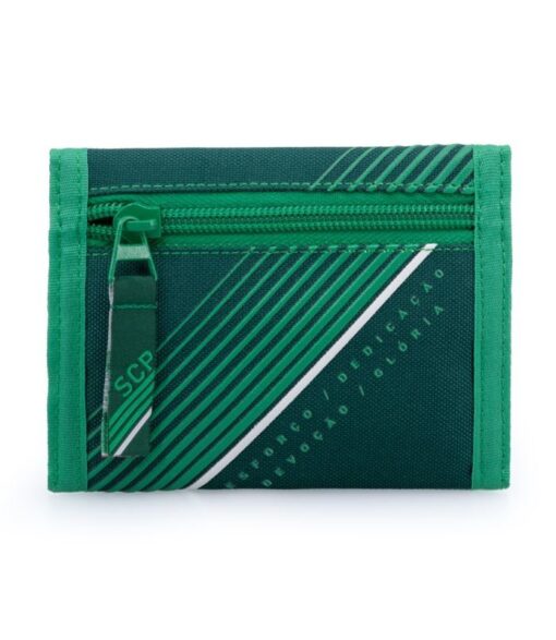 Carteira com Velcro Verde e Riscas - SCP