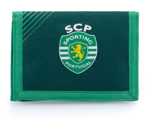 Carteira com Velcro Verde e Riscas - SCP