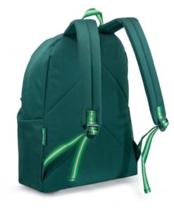 Mochila Escolar 43cm Bolso Frontal e Riscas 