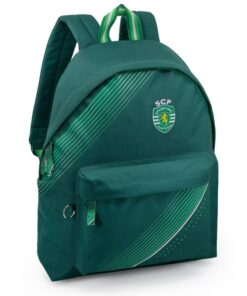Mochila Escolar 43cm Bolso Frontal e Riscas 