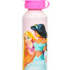 Cantil de Alumínio Rosa C/ Tampa Roxa 520ml 3 Personagens - Princesas