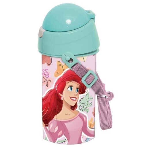 Cantil 500ml Rosa C/ Fio e Tampa Verde - Princesas