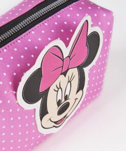 Estojo Necessaire - Minnie C/ Laço Rosa e Pontinhos Brancos - Minnie Mouse, 8445484161908