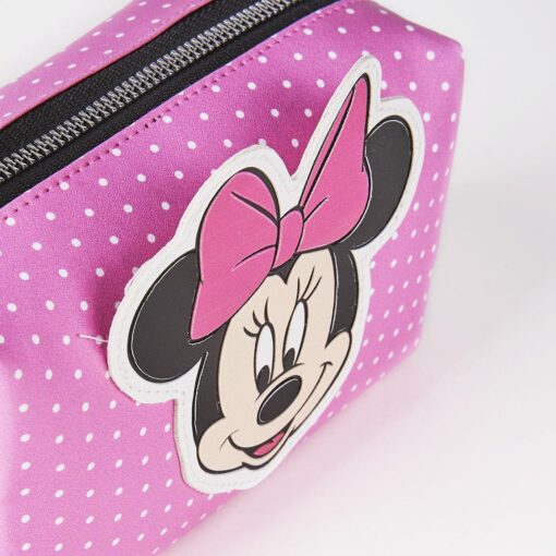 Estojo Necessaire - Minnie C/ Laço Rosa e Pontinhos Brancos - Minnie Mouse, 8445484161908