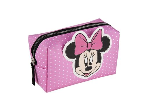 Estojo Necessaire - Minnie C/ Laço Rosa e Pontinhos Brancos - Minnie Mouse, 8445484161908