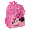 Mochila Escolar Rosa C/ Pom Pom e Corações 42cm "Loving" - Minnie, 8412688525102