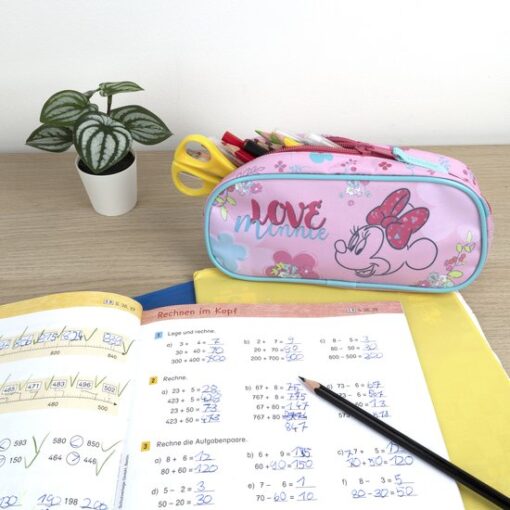 Estojo Rectangular Rosa "Love Minnie" - Minnie, 4043946313328