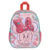 Mochila Infantário Rosa Claro e Escuro 3D com Flores - Minnie, 4043946313403