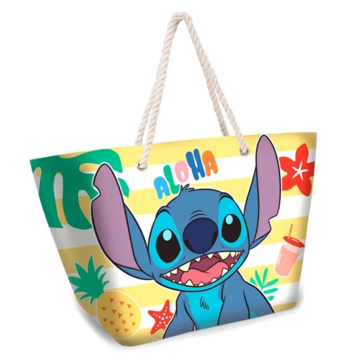 Saco de Praia Grande Azul "Soleil Sun" - Lilo & Stitch, 8445118070415