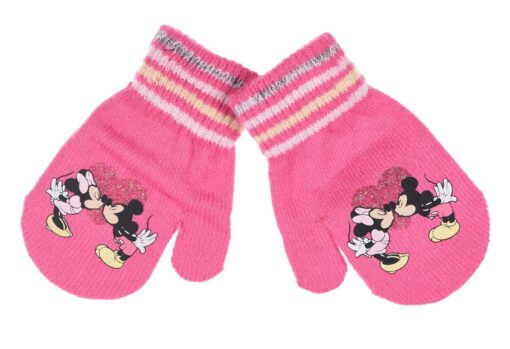 Luvas de Bebé Rosa Escuro Minnie e Mickey com Coração (TU) - Minnie, 3609086485168