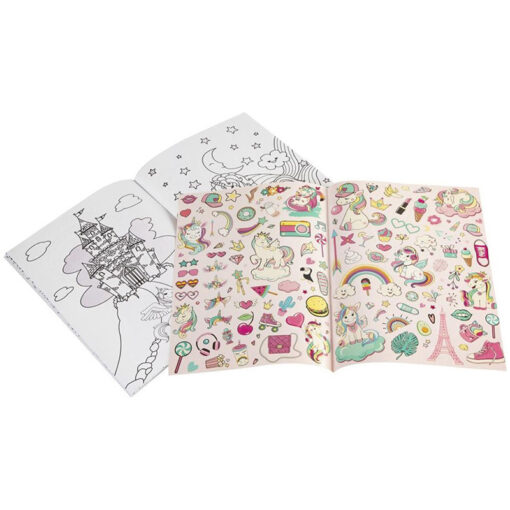 Livro Para Colorir A4 + Stickers "Unicorn" - Grafix, 8715427068732