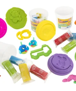 Pote de Plasticina 4 Cores c/ Molde (Modelo Sortido) - Globo, 8014966416005