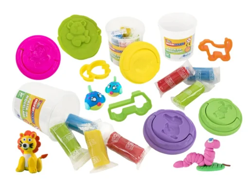 Pote de Plasticina 4 Cores c/ Molde (Modelo Sortido) - Globo, 8014966416005