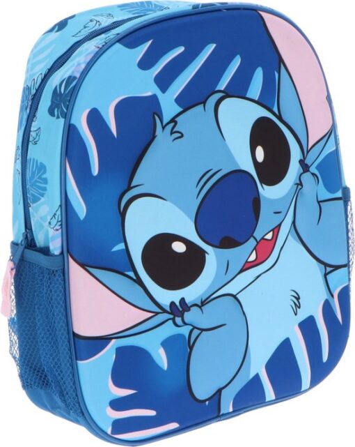 Mochila de Infantário Azul 3D com Folhas - Lilo & Stitch, 4043946317494