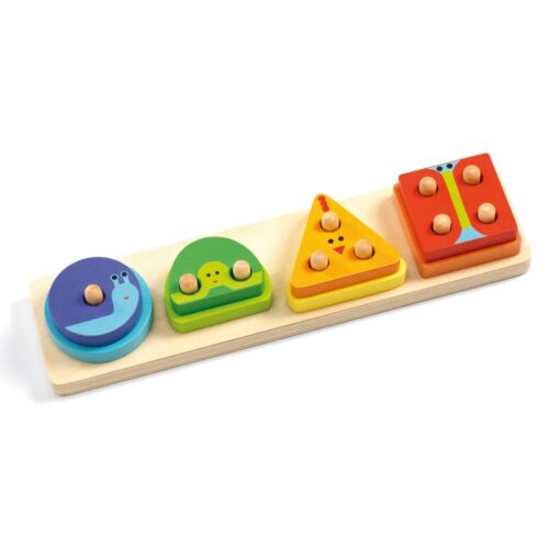 Jogo de Encaixe de Formas e Cores (1234 Basic) - Djeco, 3070900062030