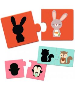 Puzzle Duo Sombra de Animais - Djeco, 3070900081871